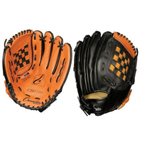 Champion Sports 12" Baseball Glove-This full grain leather front and vinyl back glove features a conventional back design, and the open basket web and deep set pocket help you trap the ball for greater catching ability.