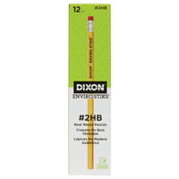 Dixon Enviro Stiks Pencil - Soft - #2 HB - Natural - 12 Pack-Unsharpened