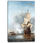 Designart Willem van de Velde, The Cannon Shot Canvas Art Print, (PT5000-16-32)-Print