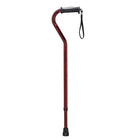 Drive Medical Adjustable Offset Handle Cane with Gel Hand Grip, Red Crackle-Red Crackle, Aluminum