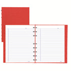 Blueline NotePro Ruled Ostrich Notebook - 9-1/4" x 7-1/4" - Red - 192 Pages (96 Sheets)-Blue ruling with margin