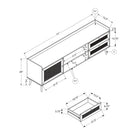 Monarch Specialties 2723 Tv Stand - 72"L/Walnut With Storage-Assembly required: Illustrated instructions and all hardware are provided for convenience (additional tools may be needed)