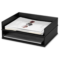 Victor Letter Desk Tray, Black-Side-loading, letter-size desk tray is large enough for papers, folders and notebooks