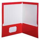 Oxford Showfolio High-Gloss Laminated Twin Pocket Portfolio, Letter Size, Red-Oxford twin pocket folder is the standard in paper storage