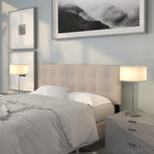 Flash Furniture Bedford Tufted Upholstered Queen Size Headboard - Beige Fabric-Headboard Size: 61.5''W x 2.5''D x 22''H