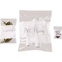 KL Rubber 4-Mil Reclosable Polyethylene Bag with White ID Block & Hang Hole, 5" x 8”, 1000 Pack-MIL Thickness: 4-Mil