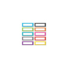 Teacher Created Resources Chevron Labels Magnetic Accents - 4.75"W x 1.5"H - 20 Pack-Comes in 10 Colours