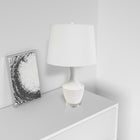 Dainolite Goliath Transitional Ceramic Oversized Table Lamp - 1 Light - White Finish-Ceramic