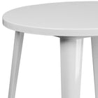 Flash Furniture 30" Round White Metal Indoor-Outdoor Table-Top Size: 30" Round