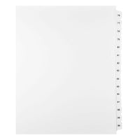 Mark Maker Legal Exhibit Index Tab Set of White Single Tabs, 1/15th Cut, Letter Size, No Holes, Number 76 - 90-White Single Tabs, 1/15th Cut