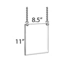 Azar Displays Hanging Poster Frame, 8.5"W x 11"H, 4 Pack (172715)-Sign holder