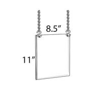 Azar Displays Hanging Poster Frame, 8.5"W x 11"H, 4 Pack (172715)-Sign holder