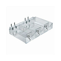 Azar Displays Three Compartment Cosmetic Tray, 2 Pack (225504)-Counter top displays