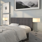 Flash Furniture Bedford Tufted Upholstered Queen Size Headboard - Dark Grey Fabric-Headboard Size: 61.5''W x 2.5''D x 22''H
