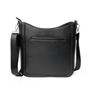 Nicci Medium Top Zip Crossbody Bag with Web Strap - Black-Top zipper entry