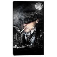 Designart Moonlight Smoke Street Art Canvas Artwork, (PT3610-20-40)-Print