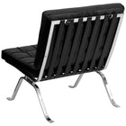 Flash Furniture HERCULES Flash Series Black Leather Lounge Chair with Curved Legs-Black LeatherSoft Upholstery