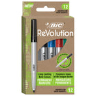 BIC ECOlutions Permanent Marker - Assorted Colours - 12 Pack-Assorted Colours