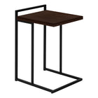 Monarch Specialties 3635 Accent Table - 25"H/Espresso/Black Metal-Thick, rectangular tabletop in a dark brown espresso finish is wide to offer a more generous surface