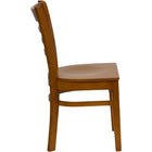 Flash Furniture HERCULES Series Ladder Back Cherry Wood Restaurant Chair-Ladder Back Design