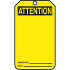 Standard Safety Tags, Attention, SAU862, 25 Pack-Language - English