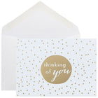 JAM Paper Thank You Cards Set, Thinking of You Greeting, Gold Tiny Dot, 10 Pack (D41111NGLMB)-Thank you card sets