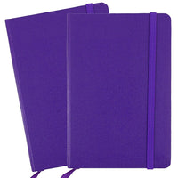 JAM Paper Hardcover Lined Notebook With Elastic Closure, Travel Size, 4 x 6 Journal, Plum Purple, 2/Pack (340528851g)-Plum Purple Harcover Notebook / Journal