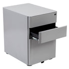 Flash Furniture Modern 3-Drawer Legal/Letter Locking Mobile Filing Cabinet - Grey-File drawer with filing conversion bar - file letter, legal, A4, F4