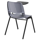Flash Furniture Ergonomic Shell Chair, Gray, with Left-Handed Flip-Up Tablet Arm (RUTEO1GYLTAB)-Assembly required