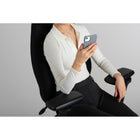 Gry Mattr + ergoCentric airCentric 3 Task Chair - Small Seat - Black-Comfortable and durable black upholstery made from 65% pre-consumer recycled content and 35% post-consumer recycled content
