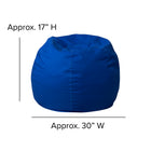Flash Furniture Small Solid Royal Blue Kids Bean Bag Chair-Spot Clean with Damp Cloth