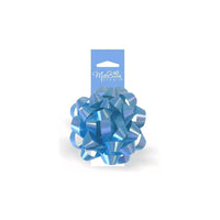 Millbrook Studios 5" Confetti Bow, Iridescent Light Blue, 12 Pack (00395)-Iridescent Light Blue