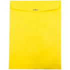JAM Paper 10 x 13 Open End Catalog Envelopes with Clasp Closure, Brite Hue Yellow Recycled, 100 Pack (900906710)-Size: 10" x 13"