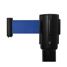 Wamaco Stanchion Retractable Belt, Black/Blue (38-9900-AB)-Perfect security and crowd control solution for high traffic areas