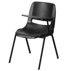 Flash Furniture Ergonomic Shell Chair with Left Handed Flip-Up Tablet Arm, Black-Compact Size Desk