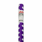JAM Paper Gift Wrap - Polka Dot Wrapping Paper - 25 Sq Ft per Roll - Purple with White Dots - 2 Pack-Size: 25 Square Feet per Roll