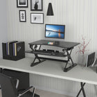 ShoppingAll 35"W Height Adjustable Sit to Stand Desk Converter Workstation - Black-This desk riser is almost ready to go right out of the box! Place on your existing desk, attach the keyboard & feet, and start organizing your workstation within few minutes.