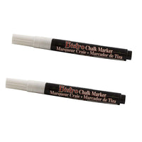 Marvy Uchida Fine-Point Liquid Chalk Markers - Erasable - Dustless - White - 2 Pack-Colour: Colour: White
