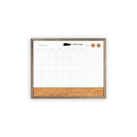 Quartet Wood Frame Magnetic Dry-Erase Calendar Combo Board - 16" H x 20" W-3-in-1 board features a dry-erase calendar, magnetic surface and a cork bulletin board strip along the bottom to keep your monthly schedule on track