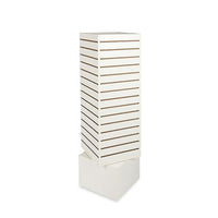 Can-Bramar Econoline Revolving Slatwall Merchandiser, 16"x16"x60", White-Stands on a revolving base