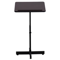 Flash Furniture Adjustable Height Metal Lectern in Mahogany-Portable Lectern