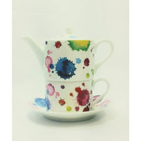 Roy Kirkham Tea for One Teapot with Tea Cup and Saucer - Splash-Teapot Set