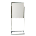 J&J (FSSHM2228-CH) Floor Stand, 22x28, Chrome-Floor standing poster holder