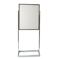 J&J (FSSHM2228-CH) Floor Stand, 22x28, Chrome-Floor standing poster holder