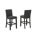 Brassex Indira 29' Bar Stool with Nail-Head Trim, Grey, 2 Pack-Counter height