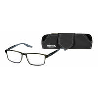 Sportex +2.75 Blue Light Reading Glasses-Unisex contemporary rectangular frame comes in blue featuring durable, lightweight, and flexible construction