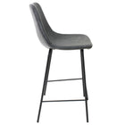 My Home My Living Vintage Faux Leather Counter Stool - Grey - 2 Pack-For indoor residential use