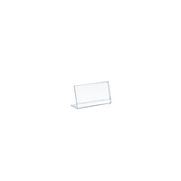Azar Displays Horizontal Slanted, L-Shape Acrylic Sign Holder, 5" x 3.5", 10 Pack (112732)-Sign holder