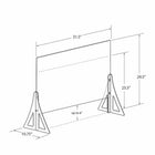 Azar Displays Acrylic Cashier Shield - 23.5"W x 31.5"H - Clear - 2 Pack-Made in USA
