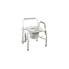 Drive Medical Steel Drop Arm Bedside Commode with Padded Seat & Arms-Easy to assemble without tools in 4 easy steps
